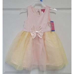 Zunie Girl Ponte Ombre Sleeveless Special Occasion Dress Pink Toddler Size 2T
